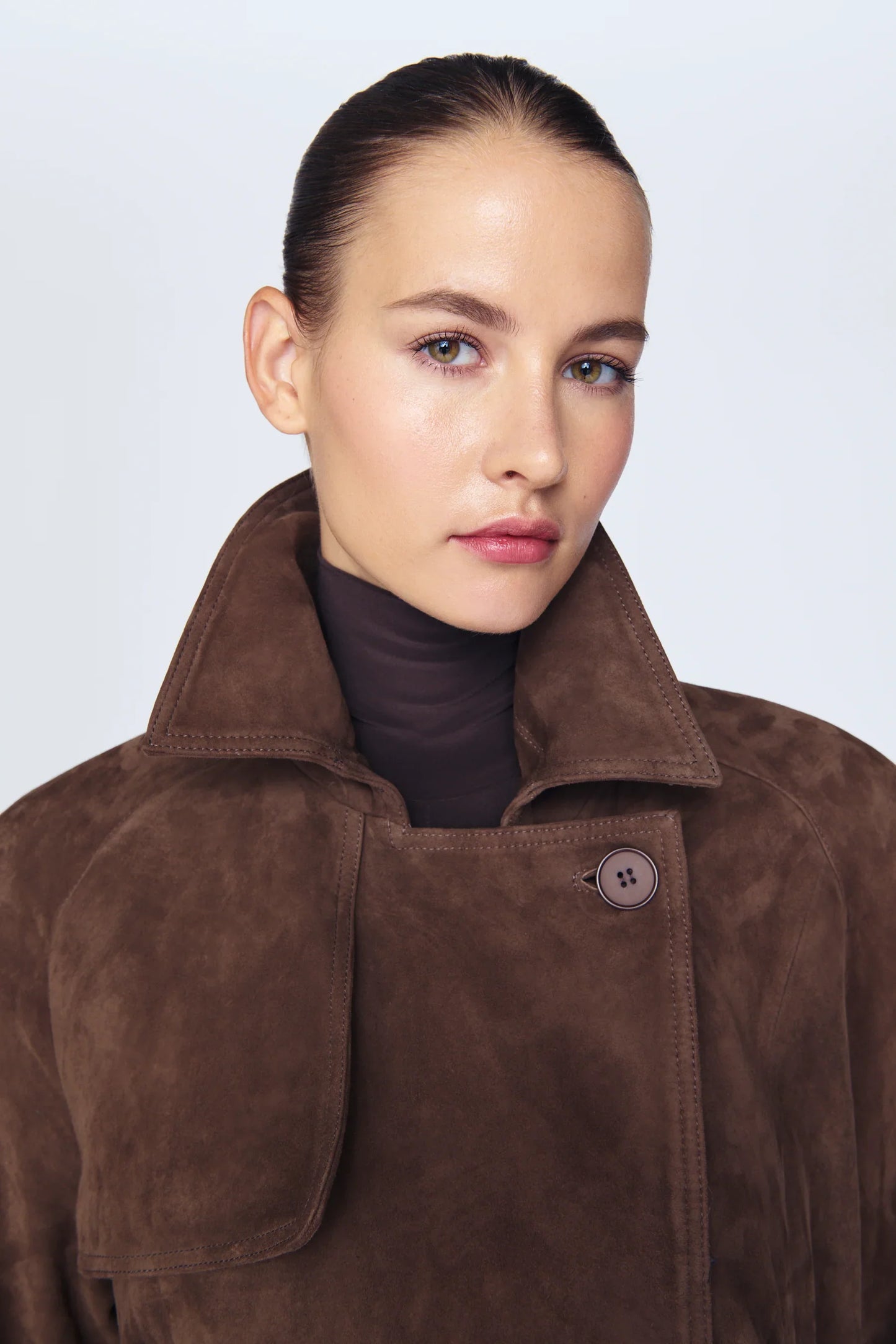 Suede Long Trenchcoat