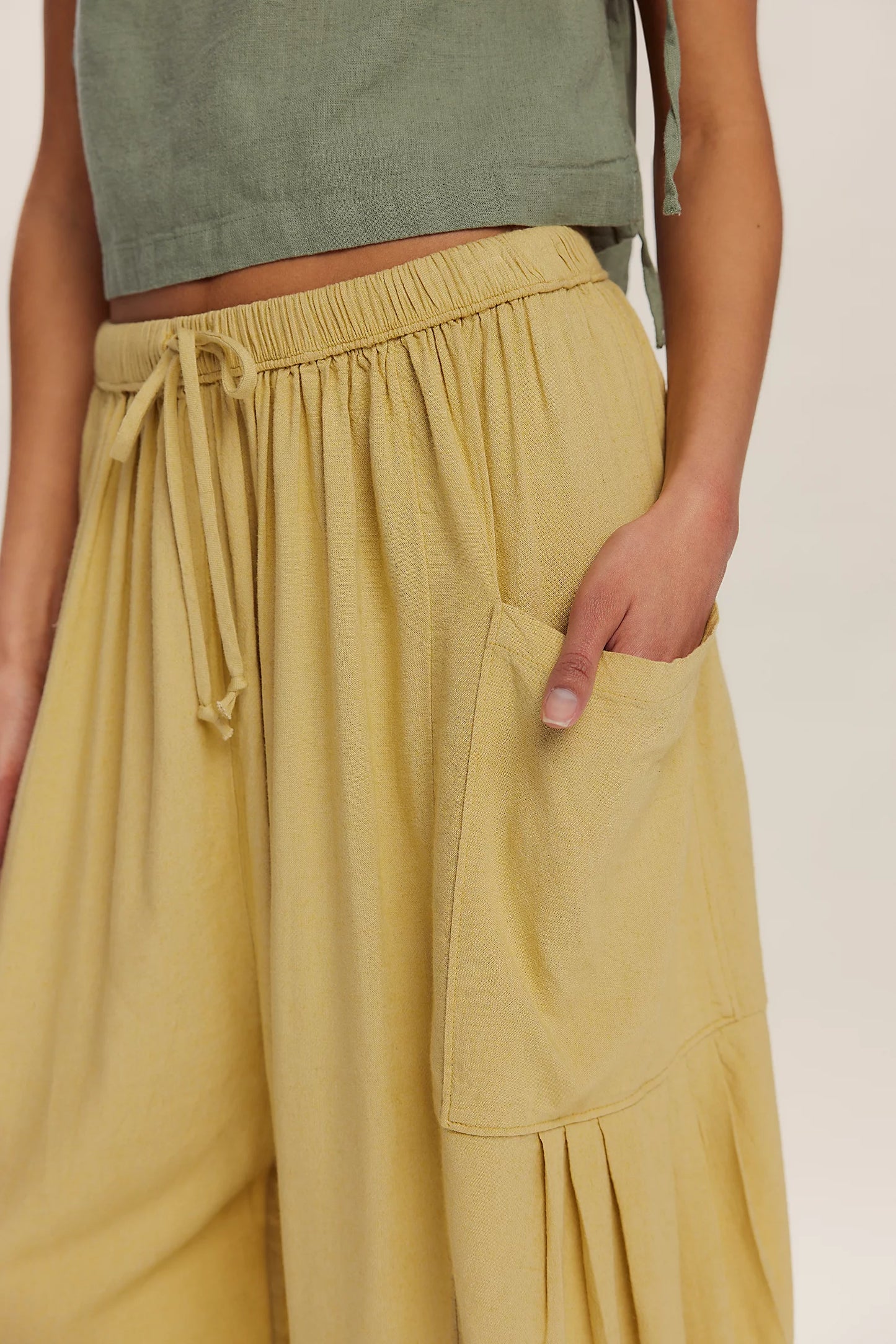 Lillusory Wide-Leg Linen Pants