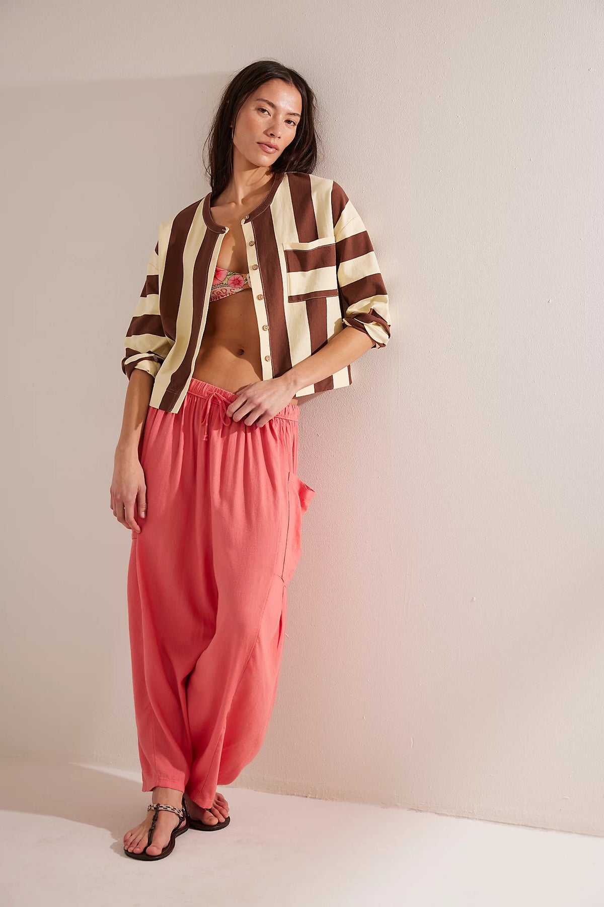 Lillusory Wide-Leg Linen Pants