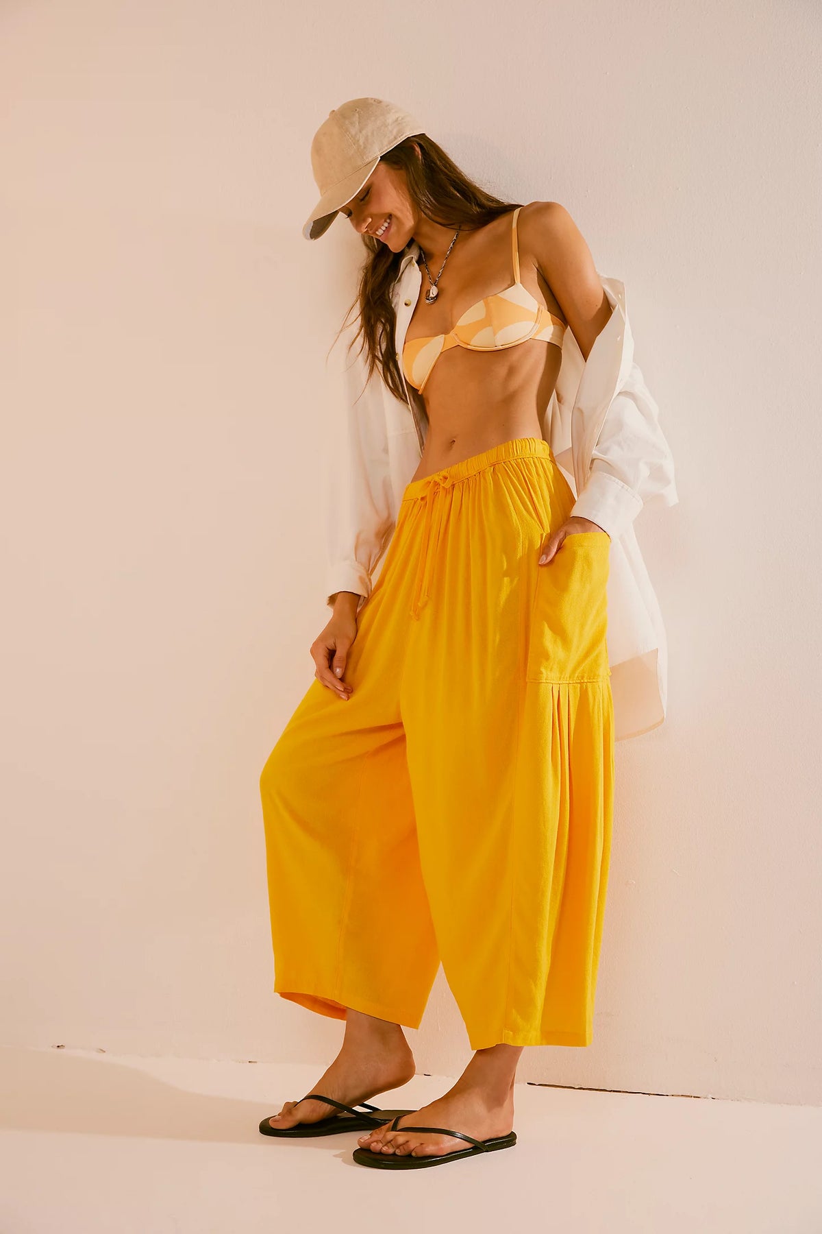 Lillusory Wide-Leg Linen Pants
