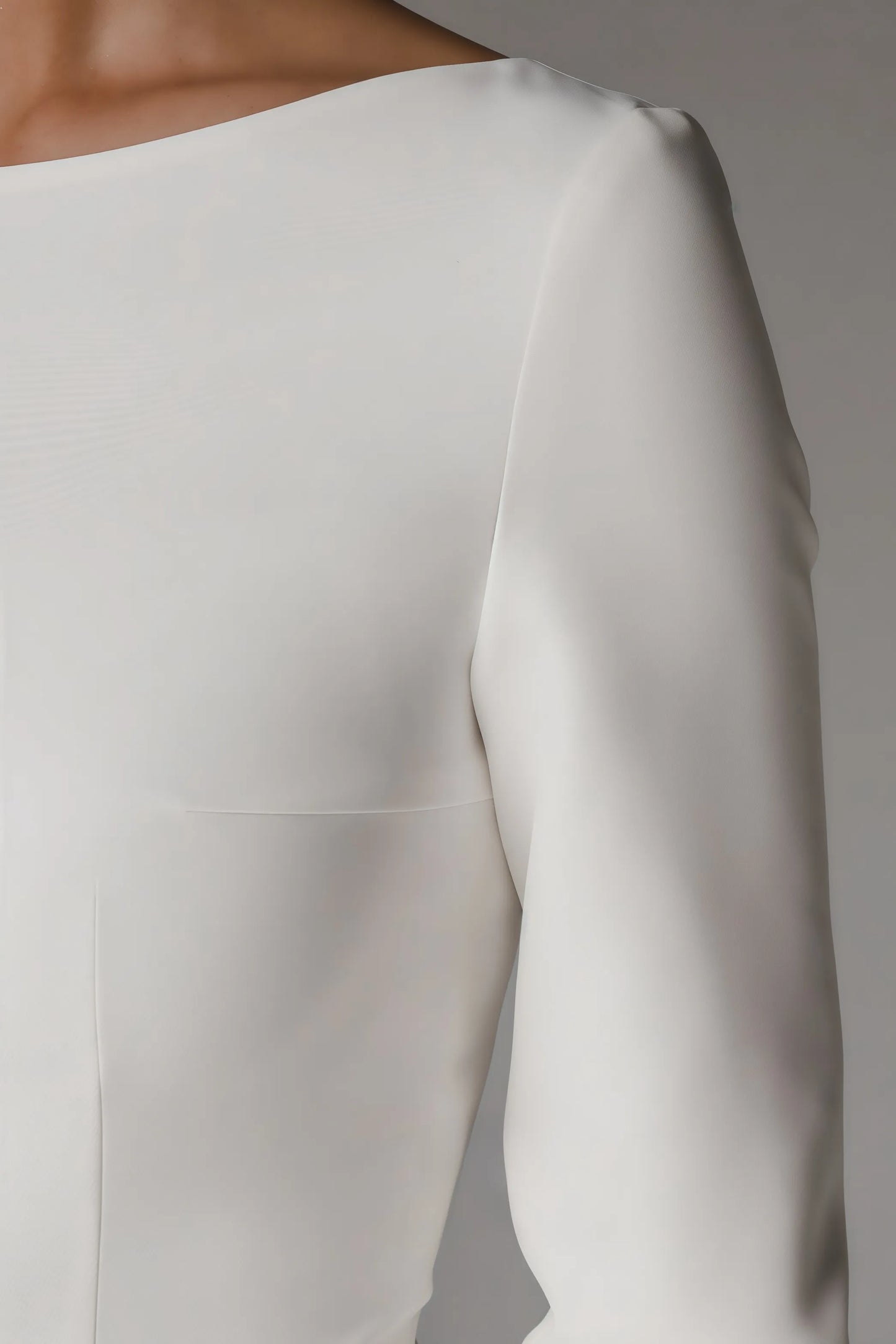 Nalea White Simple Maxi Dress