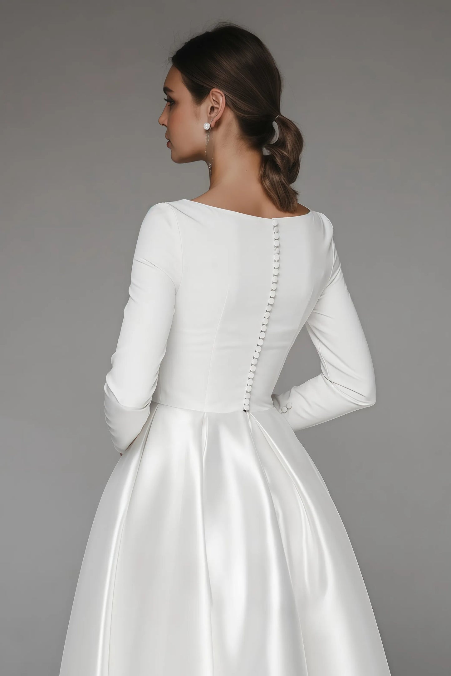 Nalea White Simple Maxi Dress