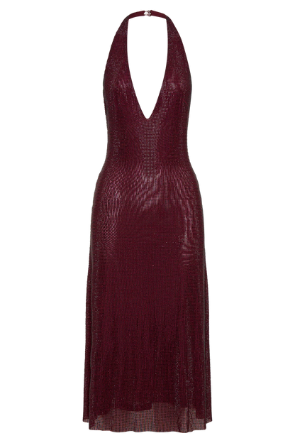 Sexy American Style Deep V-Neck Diamond Waist Cinched Dress
