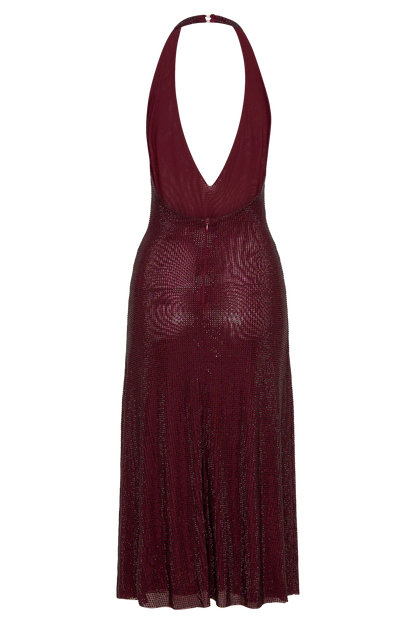 Sexy American Style Deep V-Neck Diamond Waist Cinched Dress