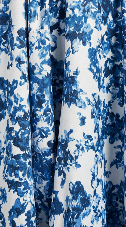 Azure Bloom Strapless Ball Gown