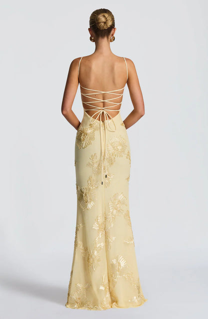 Mini-robe en dentelle à manches longues Vali - Noir
